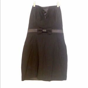 Bebe Vintage Y2K LBD  Dress Black with Bow Fron Pocket…Formal Event goth prom